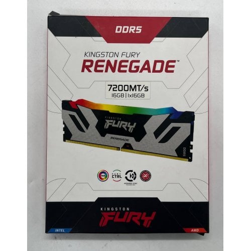 Озп Kingston DDR5 16GB 7200Mhz FURY Renegade RGB Black (KF572C38RSA-16) (Відновлено продавцем, 689402) купити з перевіркою сумісності: огляд, характеристики, ціна у Києві, Львові, Вінниці, Хмельницькому, Івано-Франківську, Україні | інтернет-магазин TELEMART.UA фото