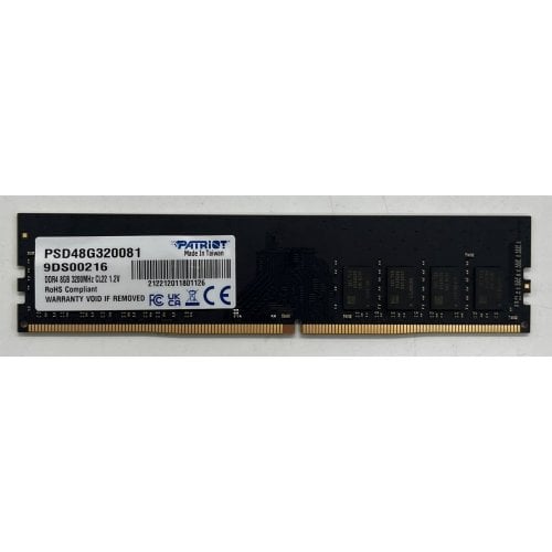 Озп Patriot DDR4 8GB 3200Mhz Signature Line (PSD48G320081) (Відновлено продавцем, 689412) купити з перевіркою сумісності: огляд, характеристики, ціна у Києві, Львові, Вінниці, Хмельницькому, Івано-Франківську, Україні | інтернет-магазин TELEMART.UA фото