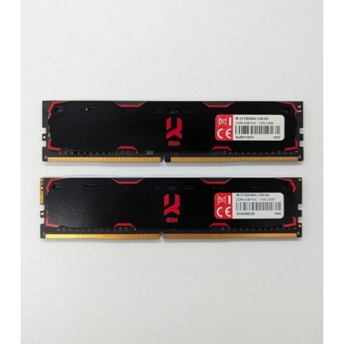 Купить Озу GoodRAM DDR4 8GB (2x4GB) 2133Mhz Iridium Black (IR-2133D464L15S/8GDC) (Восстановлено продавцом, 689598) с проверкой совместимости: обзор, характеристики, цена в Киеве, Днепре, Одессе, Харькове, Украине | интернет-магазин TELEMART.UA фото