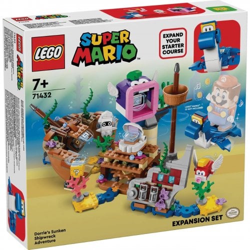 Купить Конструктор LEGO Super Mario Приключения Dorrie на затонувшем корабле. Дополнительный набор 500 деталей (71432) - цена в Харькове, Киеве, Днепре, Одессе
в интернет-магазине Telemart фото