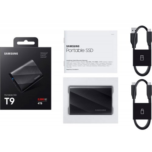 SSD-диск Samsung T9 4TB USB 3.2 (MU-PG4T0B/EU) купити з перевіркою сумісності: огляд, характеристики, ціна у Києві, Львові, Вінниці, Хмельницькому, Івано-Франківську, Україні | інтернет-магазин TELEMART.UA фото