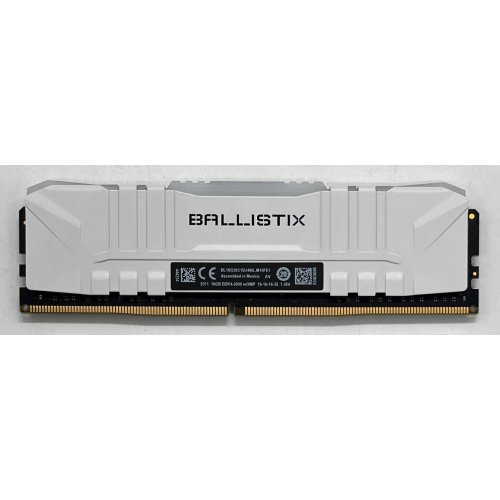 Купить Озу Crucial DDR4 16GB 3000Mhz Ballistix RGB White (BL16G30C15U4WL) (Восстановлено продавцом, 690309) с проверкой совместимости: обзор, характеристики, цена в Киеве, Днепре, Одессе, Харькове, Украине | интернет-магазин TELEMART.UA фото