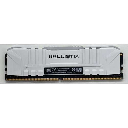 Озп Crucial DDR4 16GB 3000Mhz Ballistix RGB White (BL16G30C15U4WL) (Відновлено продавцем, 690310) купити з перевіркою сумісності: огляд, характеристики, ціна у Києві, Львові, Вінниці, Хмельницькому, Івано-Франківську, Україні | інтернет-магазин TELEMART.UA фото