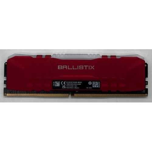 Озп Crucial DDR4 16GB 3200Mhz Ballistix RGB Red (BL16G32C16U4RL) (Відновлено продавцем, 690316) купити з перевіркою сумісності: огляд, характеристики, ціна у Києві, Львові, Вінниці, Хмельницькому, Івано-Франківську, Україні | інтернет-магазин TELEMART.UA фото