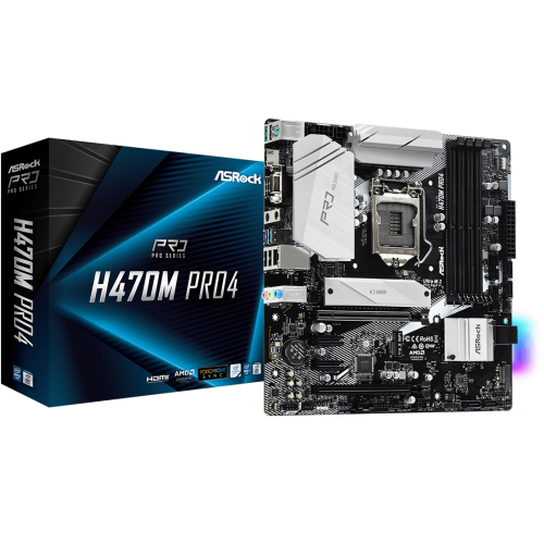 Купить Материнская плата AsRock H470M Pro4 (s1200, Intel H470) (Восстановлено продавцом, 690337) с проверкой совместимости: обзор, характеристики, цена в Киеве, Днепре, Одессе, Харькове, Украине | интернет-магазин TELEMART.UA фото