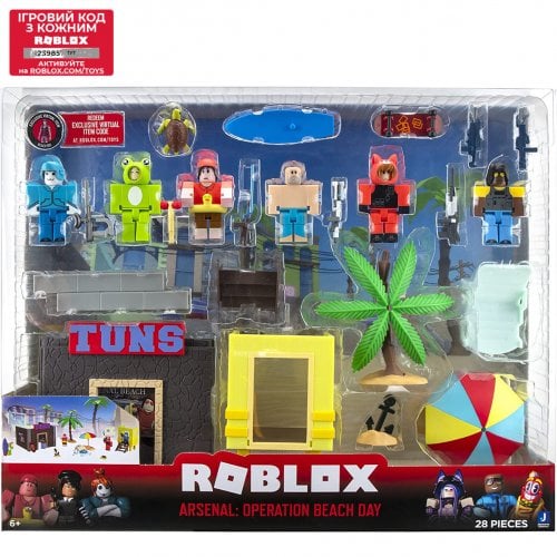 Купити Ігровий набір Roblox Deluxe Playset Arsenal: Operation Beach Day W11, 6 фігурок та аксесуари (ROB0660) - ціна в Києві, Львові, Вінниці, Хмельницькому, Франківську, Україні | інтернет-магазин TELEMART.UA фото