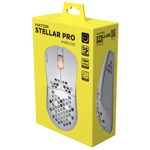 Купить Мышка HATOR Stellar Pro Wireless (HTM-551) White - цена в Харькове, Киеве, Днепре, Одессе
в интернет-магазине Telemart фото