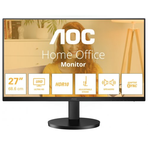 Купить Монитор AOC 27" U27B3AF Black - цена в Харькове, Киеве, Днепре, Одессе
в интернет-магазине Telemart фото