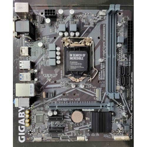 Уцінка материнська плата Gigabyte H410M H V2 (s1200, Intel H410) (Сліди використання, 690784) купити з перевіркою сумісності: огляд, характеристики, ціна у Києві, Львові, Вінниці, Хмельницькому, Івано-Франківську, Україні | інтернет-магазин TELEMART.UA фото