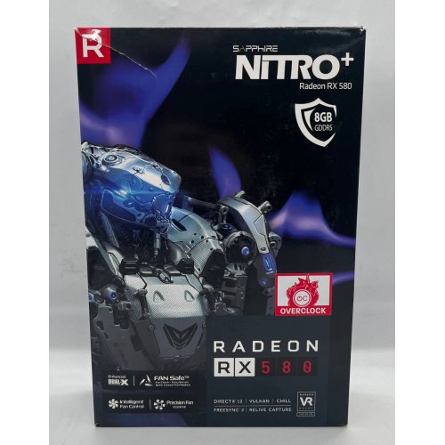 Купить Видеокарта Sapphire Radeon RX 580 NITRO+ 8192MB (11265-01-20G) (Восстановлено продавцом, 690830) с проверкой совместимости: обзор, характеристики, цена в Киеве, Днепре, Одессе, Харькове, Украине | интернет-магазин TELEMART.UA фото