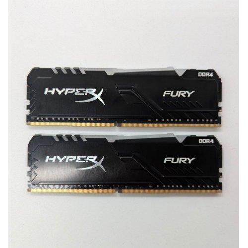 Озп HyperX DDR4 16GB (2x8GB) 3600Mhz Fury RGB (HX436C17FB3AK2/16) (Відновлено продавцем, 690865) купити з перевіркою сумісності: огляд, характеристики, ціна у Києві, Львові, Вінниці, Хмельницькому, Івано-Франківську, Україні | інтернет-магазин TELEMART.UA фото