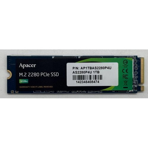 Купить Ssd-диск Apacer AS2280P4U 3D NAND 1TB M.2 (2280 PCI-E) NVMe x4 (AP1TBAS2280P4U-1) (Восстановлено продавцом, 691180) с проверкой совместимости: обзор, характеристики, цена в Киеве, Днепре, Одессе, Харькове, Украине | интернет-магазин TELEMART.UA фото