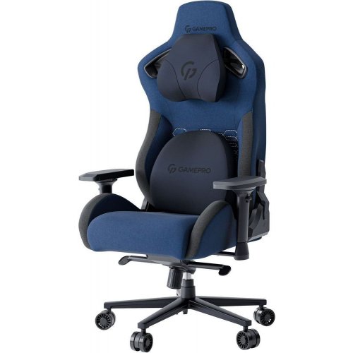 Ігрове крісло GamePro GC900 Fabric XL Dark Blue купити в Україні: Київ, Львів, Хмельницький, Тернопіль, Івано-Франківськ | Низька ціна, відгуки, характеристики від TELEMART фото