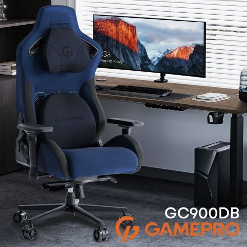 Ігрове крісло GamePro GC900 Fabric XL Dark Blue купити в Україні: Київ, Львів, Хмельницький, Тернопіль, Івано-Франківськ | Низька ціна, відгуки, характеристики від TELEMART фото