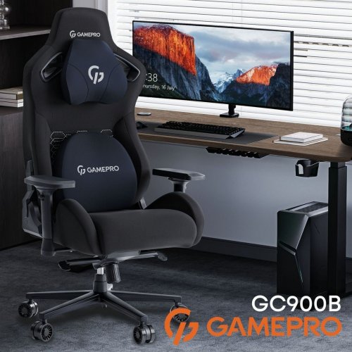 Ігрове крісло GamePro GC900 Fabric XL Black купити в Україні: Київ, Львів, Хмельницький, Тернопіль, Івано-Франківськ | Низька ціна, відгуки, характеристики від TELEMART фото