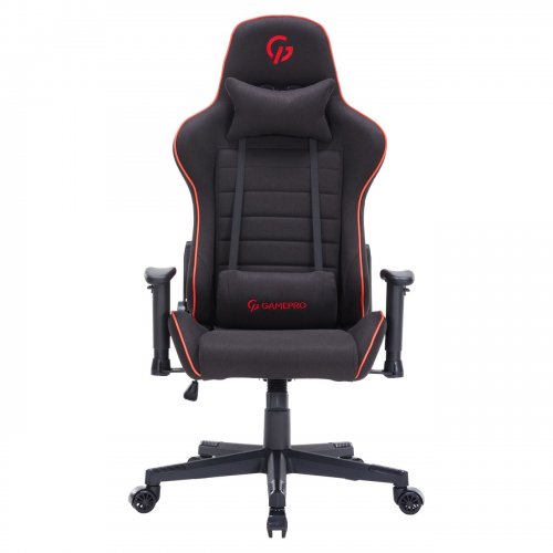 Ігрове крісло GamePro GC575F Fabric L Black/Red купити в Україні: Київ, Львів, Хмельницький, Тернопіль, Івано-Франківськ | Низька ціна, відгуки, характеристики від TELEMART фото