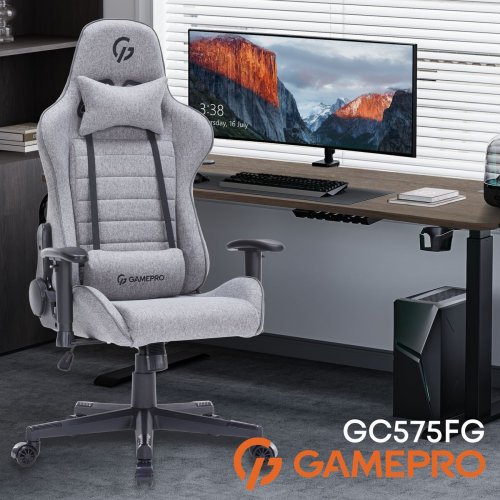 Игровое кресло GamePro GC575F Fabric L Gray купить в Украине: Киев, Днепр, Харьков, Одесса  | Низкая цена, отзывы, характеристики от TELEMART фото