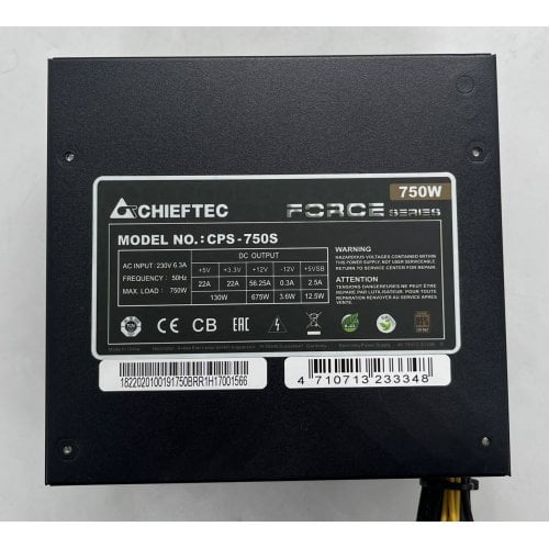 Купить Блок питания CHIEFTEC Force 750W (CPS-750S) (Восстановлено продавцом, 691527) с проверкой совместимости: обзор, характеристики, цена в Киеве, Днепре, Одессе, Харькове, Украине | интернет-магазин TELEMART.UA фото