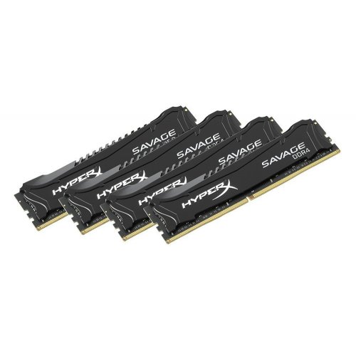 Продать ОЗУ Kingston DDR4 64GB (4x16GB) 2666Mhz HyperX Savage Black (HX426C15SBK4/64) по Trade-In интернет-магазине Телемарт - Киев, Днепр, Украина фото