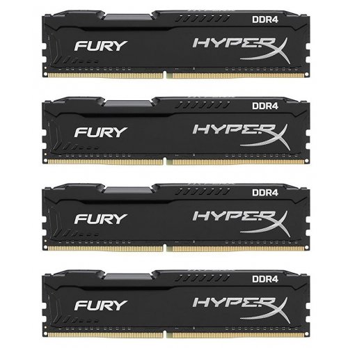 Продати ОЗП Kingston DDR4 64GB (4x16GB) 2133Mhz HyperX Fury Black (HX421C14FBK4/64) за Trade-In у інтернет-магазині Телемарт - Київ, Дніпро, Україна фото