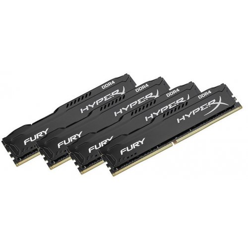 Продати ОЗП Kingston DDR4 64GB (4x16GB) 2133Mhz HyperX Fury Black (HX421C14FBK4/64) за Trade-In у інтернет-магазині Телемарт - Київ, Дніпро, Україна фото