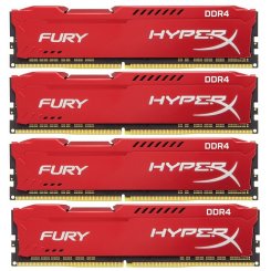 ОЗП Kingston DDR4 64GB (4x16GB) 2133Mhz HyperX Fury Red (HX421C14FRK4/64)
