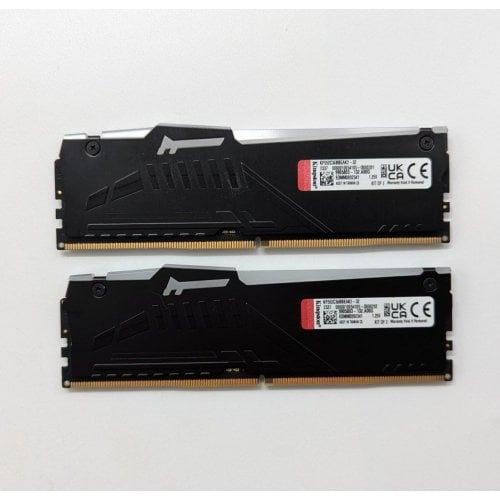 Купить Озу Kingston DDR5 32GB (2x16GB) 5200Mhz FURY Beast RGB (KF552C36BBEAK2-32) (Восстановлено продавцом, 691892) с проверкой совместимости: обзор, характеристики, цена в Киеве, Днепре, Одессе, Харькове, Украине | интернет-магазин TELEMART.UA фото