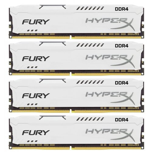 Продать ОЗУ Kingston DDR4 64GB (4x16GB) 2133Mhz HyperX Fury White (HX421C14FWK4/64) по Trade-In интернет-магазине Телемарт - Киев, Днепр, Украина фото