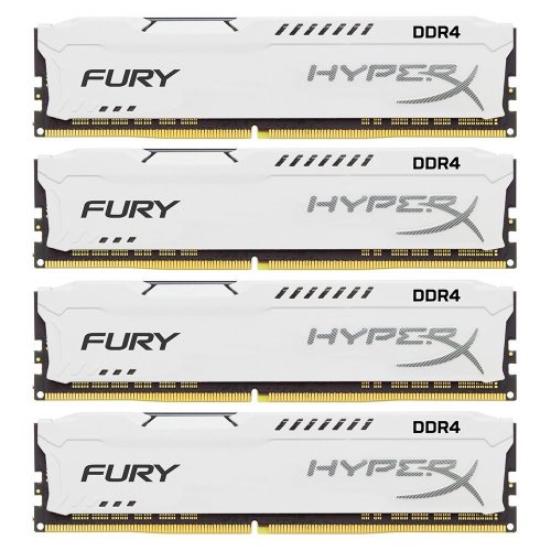 Продать ОЗУ Kingston DDR4 64GB (4x16GB) 2400Mhz HyperX Fury White (HX424C15FWK4/64) по Trade-In интернет-магазине Телемарт - Киев, Днепр, Украина фото