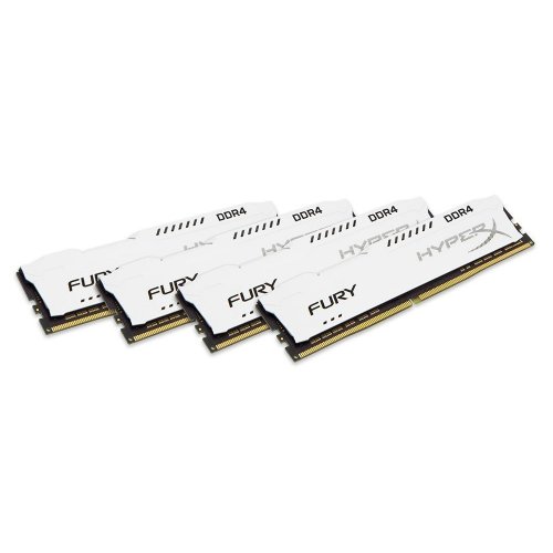 Продать ОЗУ Kingston DDR4 64GB (4x16GB) 2400Mhz HyperX Fury White (HX424C15FWK4/64) по Trade-In интернет-магазине Телемарт - Киев, Днепр, Украина фото