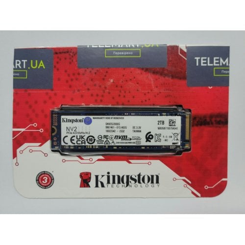 Купить Уценка ssd-диск Kingston NV2 3D NAND 2TB M.2 (2280 PCI-E) NVMe x4 (SNV2S/2000G) (Следы использования, 692197) с проверкой совместимости: обзор, характеристики, цена в Киеве, Днепре, Одессе, Харькове, Украине | интернет-магазин TELEMART.UA фото