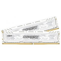 ОЗП Crucial DDR4 16GB (2x8GB) 2400Mhz Ballistix Sport LT White (BLS2C8G4D240FSCK)