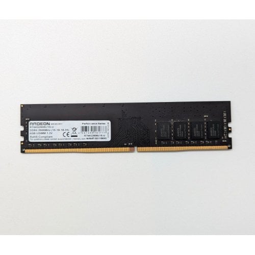 Купить Озу AMD DDR4 4GB 2666Mhz (R744G2606U1S-U) (Восстановлено продавцом, 692501) с проверкой совместимости: обзор, характеристики, цена в Киеве, Днепре, Одессе, Харькове, Украине | интернет-магазин TELEMART.UA фото