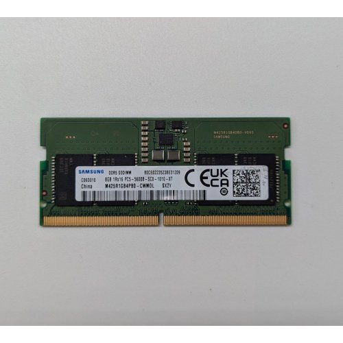 Купить Озу Samsung SODIMM DDR5 8GB 5600Mhz (M425R1GB4PB0-CWMOL) (Восстановлено продавцом, 692533) с проверкой совместимости: обзор, характеристики, цена в Киеве, Днепре, Одессе, Харькове, Украине | интернет-магазин TELEMART.UA фото