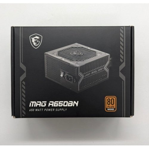 Купить Блок питания MSI MAG 650W (A650BN) (Восстановлено продавцом, 692582) с проверкой совместимости: обзор, характеристики, цена в Киеве, Днепре, Одессе, Харькове, Украине | интернет-магазин TELEMART.UA фото