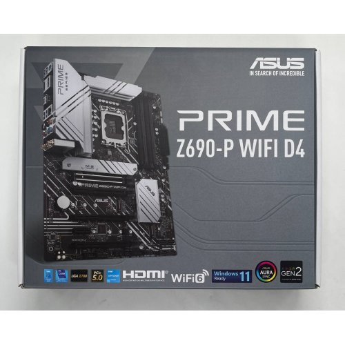 Купить Материнская плата Asus PRIME Z690-P WIFI D4 (s1700, Intel Z690) (Восстановлено продавцом, 692782) с проверкой совместимости: обзор, характеристики, цена в Киеве, Днепре, Одессе, Харькове, Украине | интернет-магазин TELEMART.UA фото