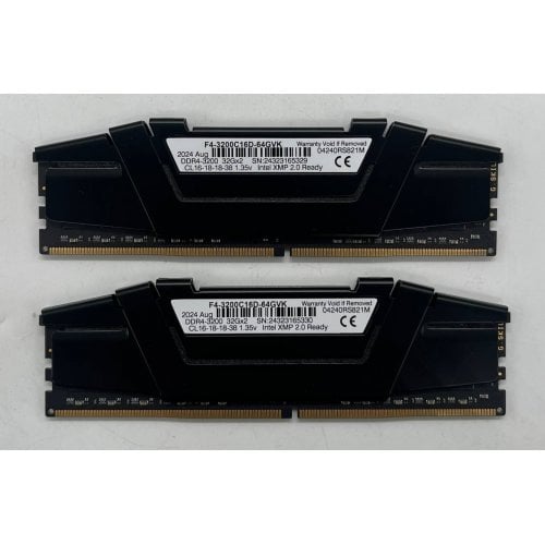 Купить Озу G.Skill DDR4 64GB (2x32GB) 3200Mhz Ripjaws V (F4-3200C16D-64GVK) (Восстановлено продавцом, 692817) с проверкой совместимости: обзор, характеристики, цена в Киеве, Днепре, Одессе, Харькове, Украине | интернет-магазин TELEMART.UA фото