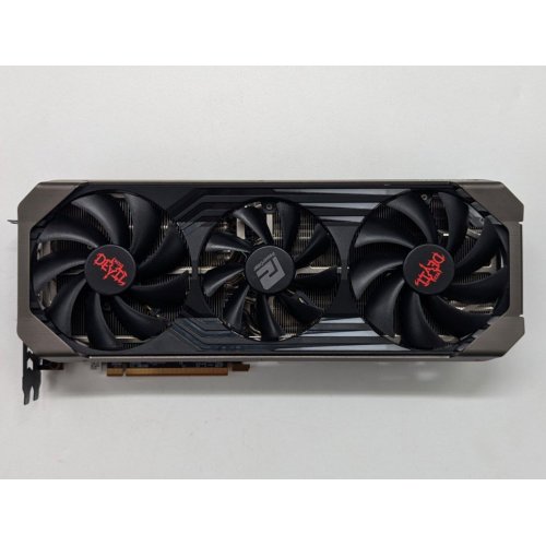 Відеокарта PowerColor Radeon RX 6800 XT Red Devil OC 16384MB (AXRX 6800XT 16GBD6-3DHE/OC) (Відновлено продавцем, 692878) купити з перевіркою сумісності: огляд, характеристики, ціна у Києві, Львові, Вінниці, Хмельницькому, Івано-Франківську, Україні | інтернет-магазин TELEMART.UA фото