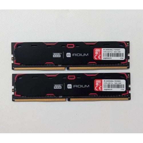 Купить Озу GoodRAM DDR4 8GB (2x4GB) 2400Mhz IRDM Black (IR-2400D464L17S/8GDC) (Восстановлено продавцом, 692890) с проверкой совместимости: обзор, характеристики, цена в Киеве, Днепре, Одессе, Харькове, Украине | интернет-магазин TELEMART.UA фото