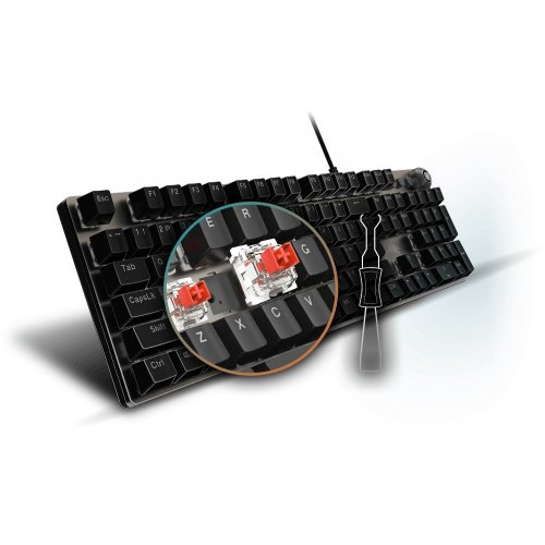 Купити Клавіатура MSI FORGE GK310 Mechanical Red Switches Black - ціна в Києві, Львові, Вінниці, Хмельницькому, Франківську, Україні | інтернет-магазин TELEMART.UA фото