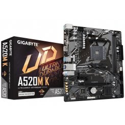 Материнская плата Gigabyte A520M K (sAM4, AMD A520) (Восстановлено продавцом, 692952)