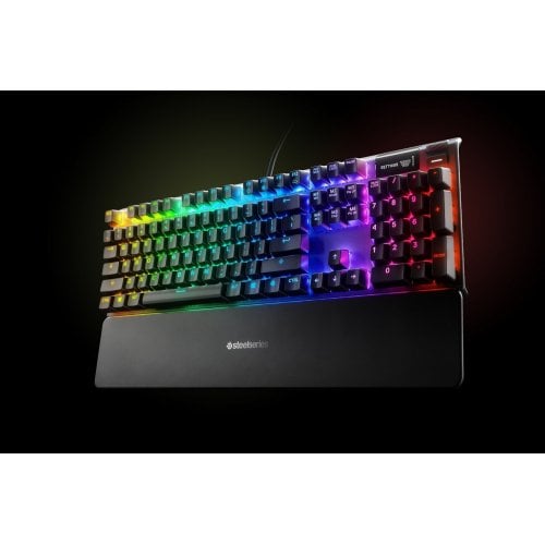 Купити Клавіатура SteelSeries Apex 7 OLED Smart Display Blue Switch (64774) Black - ціна в Києві, Львові, Вінниці, Хмельницькому, Франківську, Україні | інтернет-магазин TELEMART.UA фото