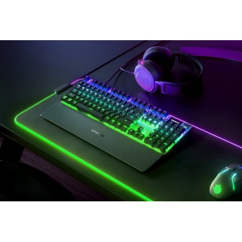 Купити Клавіатура SteelSeries Apex 7 OLED Smart Display Blue Switch (64774) Black - ціна в Києві, Львові, Вінниці, Хмельницькому, Франківську, Україні | інтернет-магазин TELEMART.UA фото