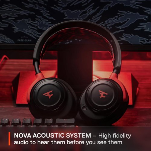 Купити Навушники SteelSeries Arctis Nova 7 Wireless Faze Clan (61556) Black/Red - ціна в Києві, Львові, Вінниці, Хмельницькому, Франківську, Україні | інтернет-магазин TELEMART.UA фото