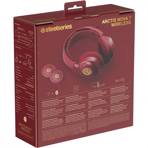 Купити Навушники SteelSeries Arctis Nova 7 Wireless Dragon Edition (61557) Red - ціна в Києві, Львові, Вінниці, Хмельницькому, Франківську, Україні | інтернет-магазин TELEMART.UA фото