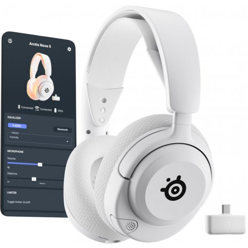 Купити Навушники SteelSeries Arctis Nova 5 Wireless MultiPlatform (61671) White - ціна в Києві, Львові, Вінниці, Хмельницькому, Франківську, Україні | інтернет-магазин TELEMART.UA фото