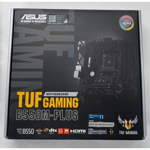 Купить Материнская плата Asus TUF GAMING B550M-PLUS (sAM4, AMD B550) (Восстановлено продавцом, 693525) с проверкой совместимости: обзор, характеристики, цена в Киеве, Днепре, Одессе, Харькове, Украине | интернет-магазин TELEMART.UA фото