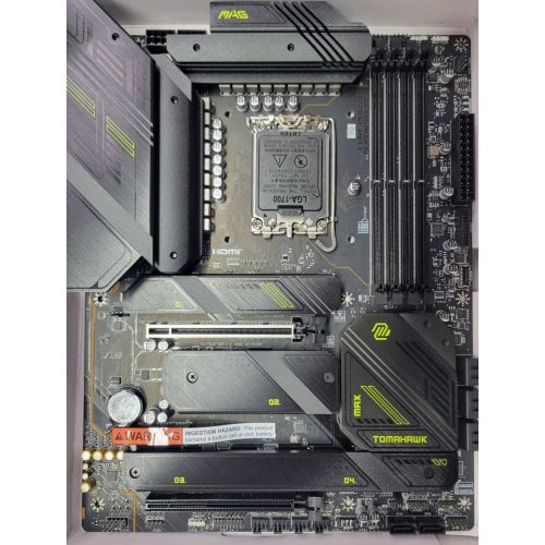 Купить Уценка материнская плата MSI MAG Z790 TOMAHAWK MAX WIFI (s1700, Intel Z790) (Следы установки, 693584) с проверкой совместимости: обзор, характеристики, цена в Киеве, Днепре, Одессе, Харькове, Украине | интернет-магазин TELEMART.UA фото