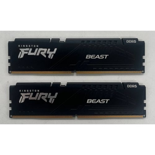 Купить Озу Kingston DDR5 32GB (2x16GB) 6000Mhz FURY Beast Black (KF560C40BBK2-32) (Восстановлено продавцом, 693670) с проверкой совместимости: обзор, характеристики, цена в Киеве, Днепре, Одессе, Харькове, Украине | интернет-магазин TELEMART.UA фото