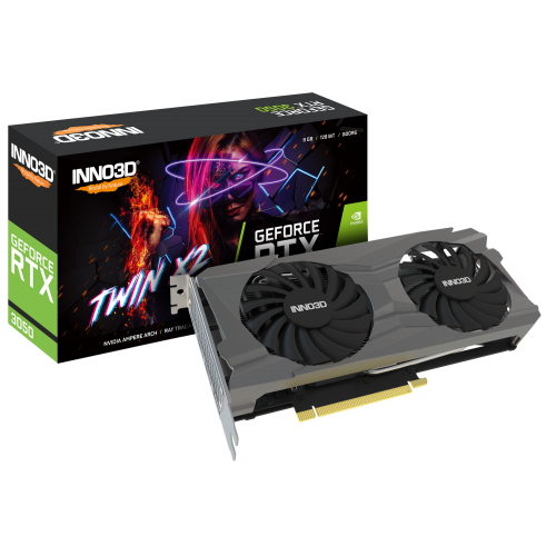 Купить Видеокарта Inno3D GeForce RTX 3050 Twin X2 8192MB (N30502-08D6-1190VA42) (Восстановлено продавцом, 693897) с проверкой совместимости: обзор, характеристики, цена в Киеве, Днепре, Одессе, Харькове, Украине | интернет-магазин TELEMART.UA фото